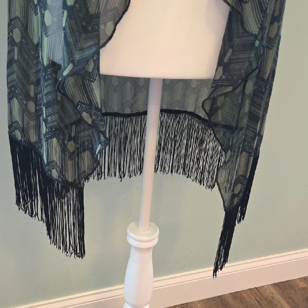 LuLaRoe Sheer Black Kimono